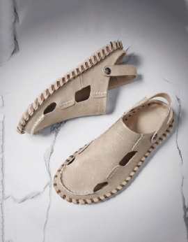 Heren Zomer Leren Sandalen Loafers