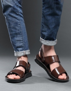 Zomerzachte Leren Strandsandalen Voor Heren