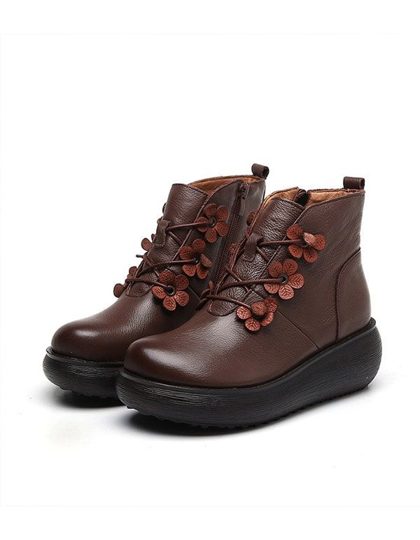 Herfst Winter Dikke Hak Retro Platform Laarzen