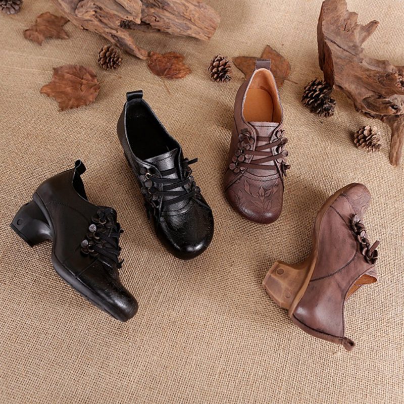 Herfst Winter Handgemaakte Lederen Casual Retro Vintage Schoenen | Cadeau Schoenen