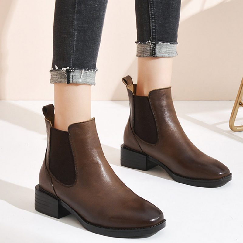 Herfst Winter Leren Retro Chelsea Boots | Cadeau Schoenen