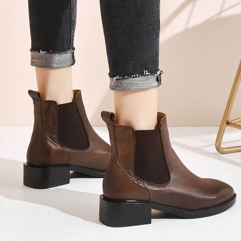 Herfst Winter Leren Retro Chelsea Boots | Cadeau Schoenen