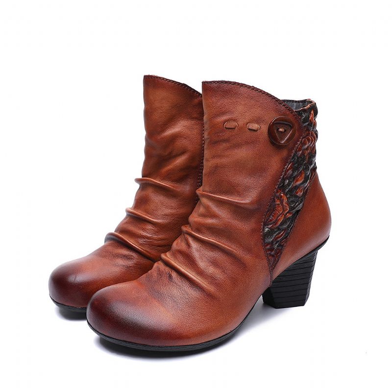 Herfst Winter Retro Leren Korte Laarzen | Cadeau Schoenen