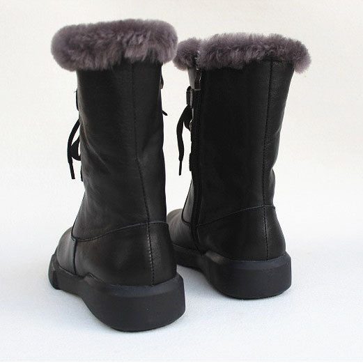 Puur Leren Halflange Winterlaarzen | Cadeau Schoenen | 35-41