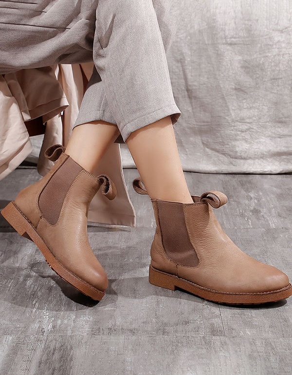 Retro Chelsea Boots Van Zacht Leer Voor Dames