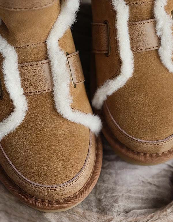 Suede Fluffy Winter Snowboots Voor Dames