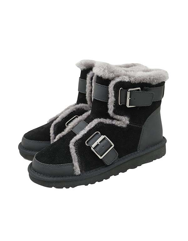 Suede Fluffy Winter Snowboots Voor Dames