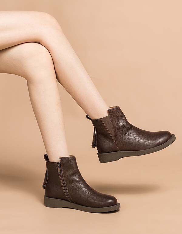 Winter Herfst Handgemaakte Lederen Retro Chelsea Boots