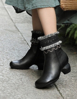 Boheemse Kwasten Retro Chunky Heel Boots