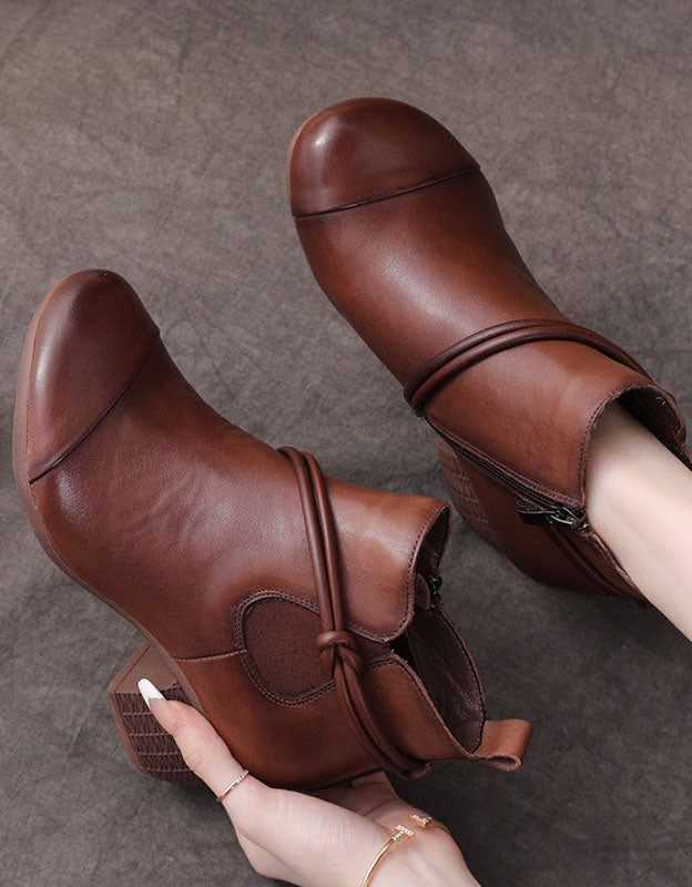 Comfortabele Retro Chunky Bootie Met Antislip