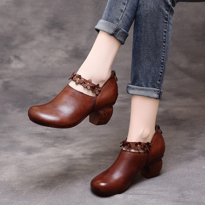 Dames Retro Chunky Hakken Schoenen