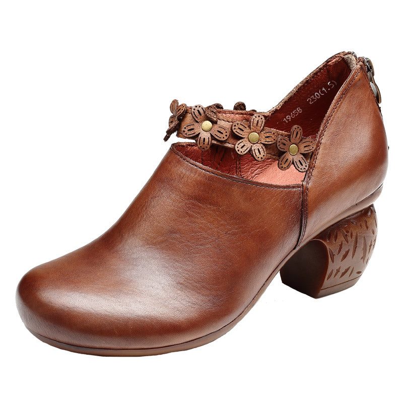 Dames Retro Chunky Hakken Schoenen