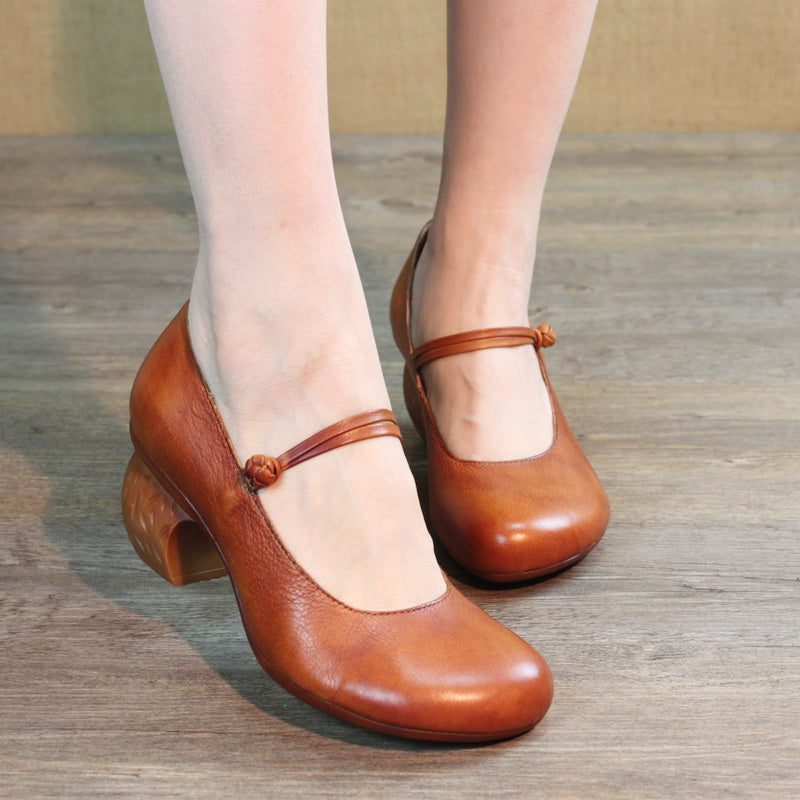 Retro Gesp Chunky Pumps