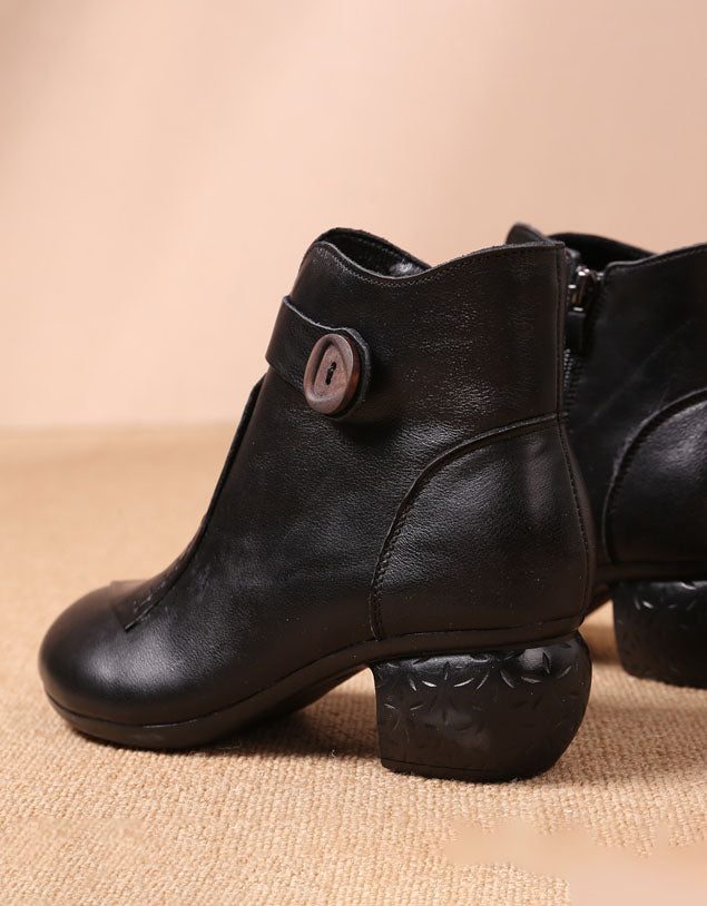 Zijgesp Retro Chunky Heel Boots