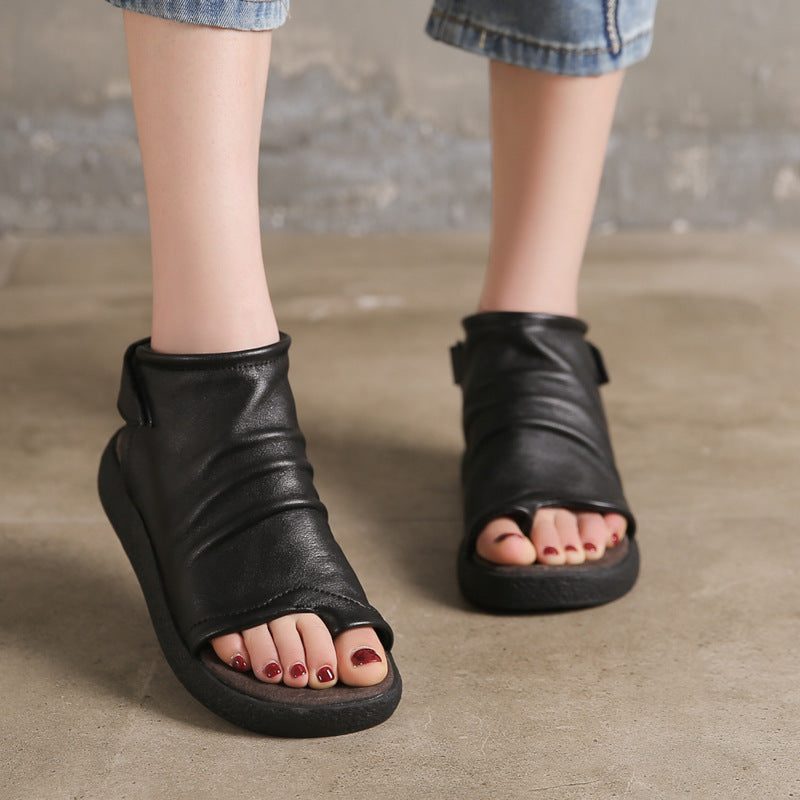 Handgemaakte Retro Sandalen Met Slingback Voor De Zomer