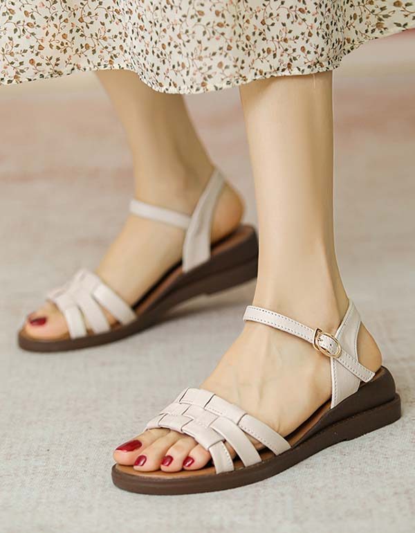 Handgemaakte Vintage Geweven Sandalen