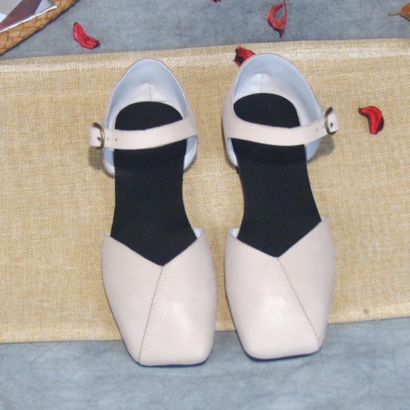 Square Head Retro Dames Zomer Sandalen