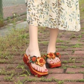 Zomer Retro Handgemaakte Bloem Sandalen