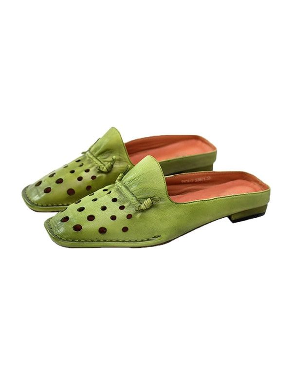 Zomerslippers Van Zacht Leer Voor Dames