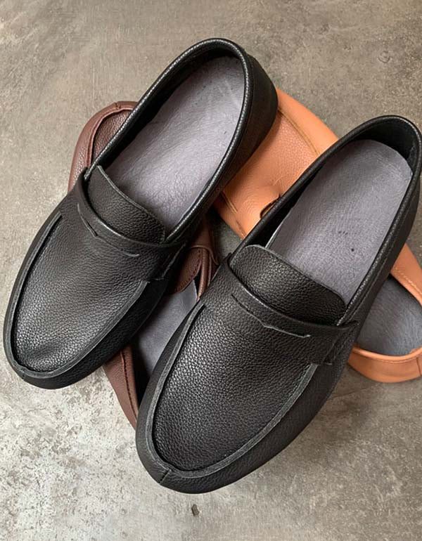 Handgemaakte Retro Zachte Leren Loafers Voor Heren