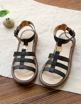 Handgemaakte Retro Strappy Sandalen Vakantie