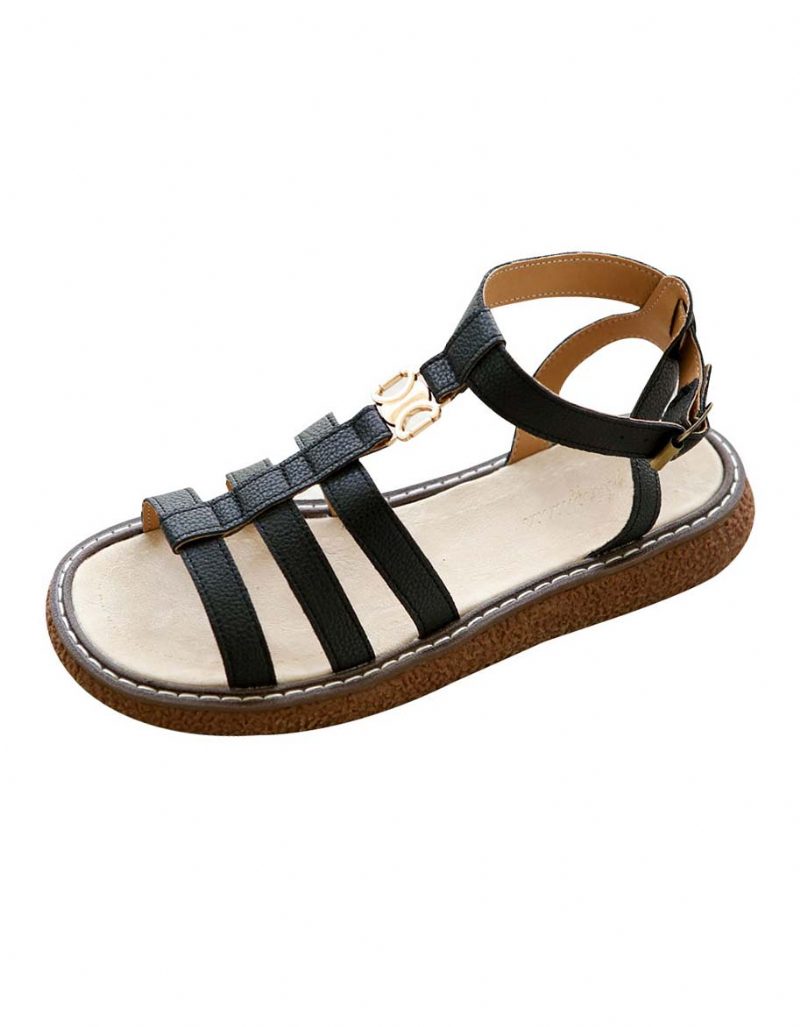 Handgemaakte Retro Strappy Sandalen Vakantie