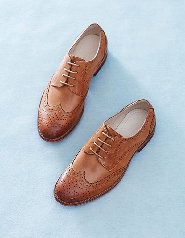 100% Handgemaakte Lederen Britse Oxford Schoenen