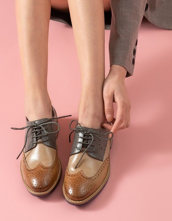 Brock British Vintage Oxford-schoenen Voor Dames