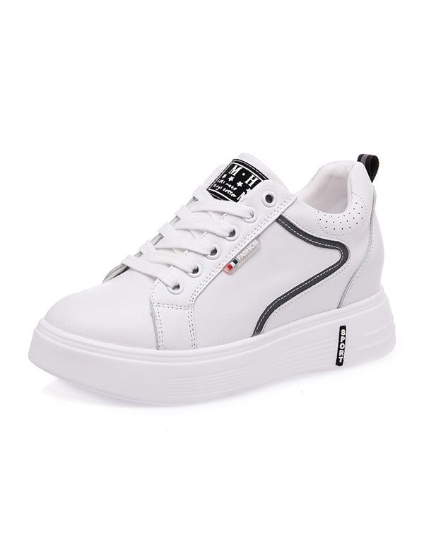 Casual Witte Leren Damessneakers