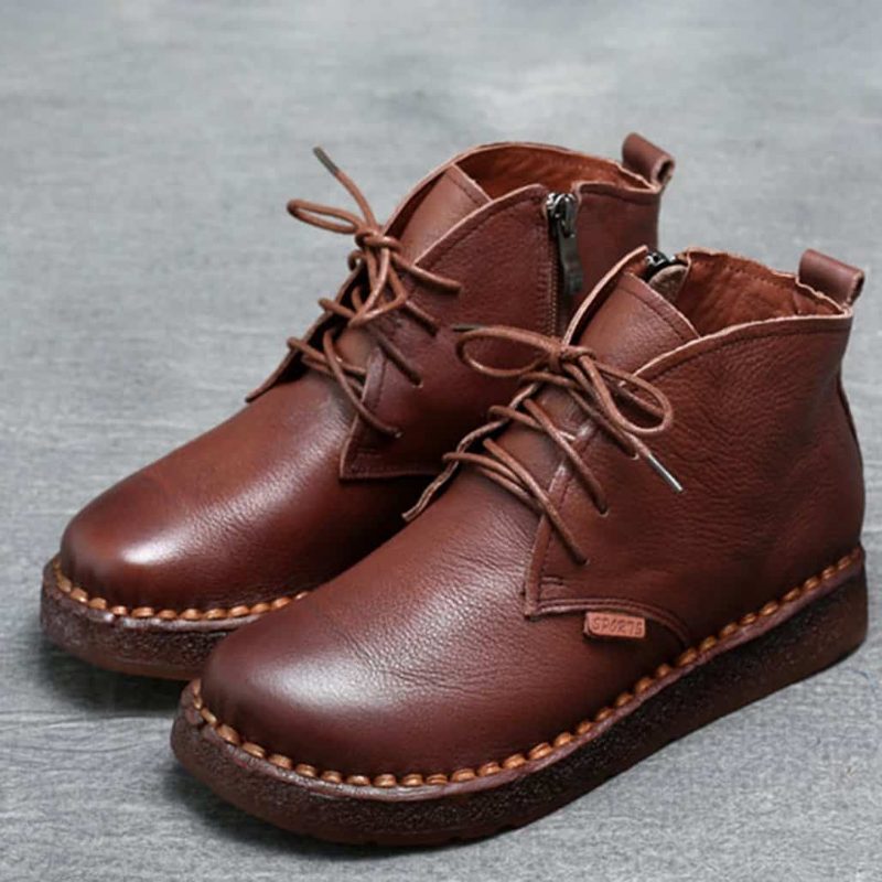 Retro Comfortabele Handgemaakte Laarzen | Cadeau Schoenen | 35-42