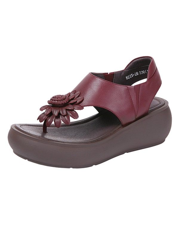 Retro Leren Zomer Flip-flop Sandalen