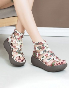 Romeinse Sandalen Met Zomerbloemenprint Voor Dames