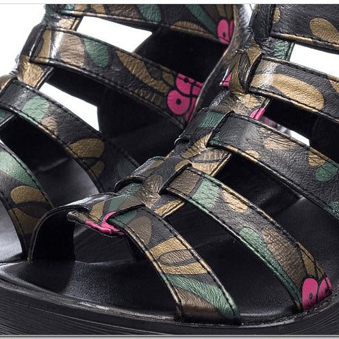 Romeinse Sandalen Met Zomerbloemenprint Voor Dames