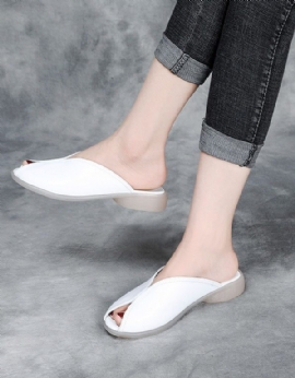 Zomer Lederen Handgemaakte Casual Lederen Slippers