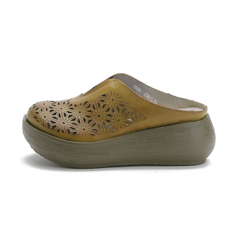 Zomer Retro Hollow Vakantie Wedge Slippers