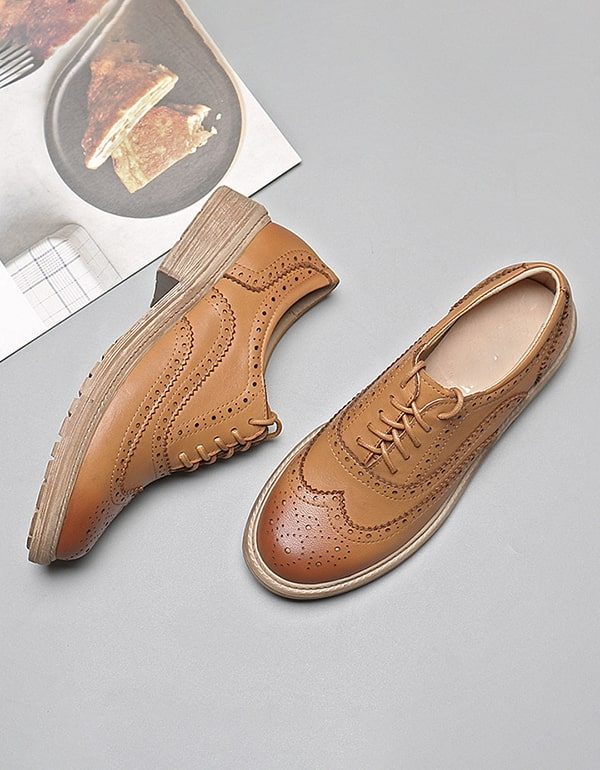 Brock Britse Stijl Oxford Schoenen Voor Dames