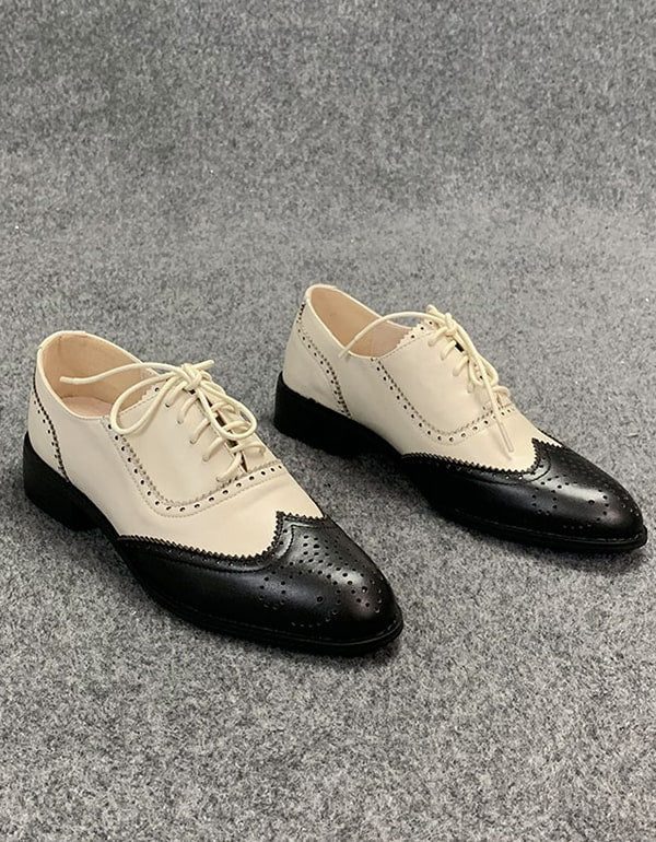 Brock Carved Color Matching Dames Oxford Schoenen