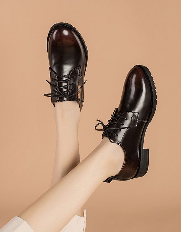 Lace-up 100% Handgemaakte Lederen Oxford Schoenen