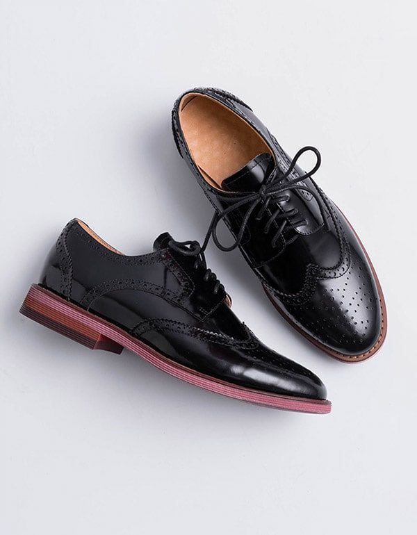 Vintage Brock Britse Oxford-schoenen Voor Dames