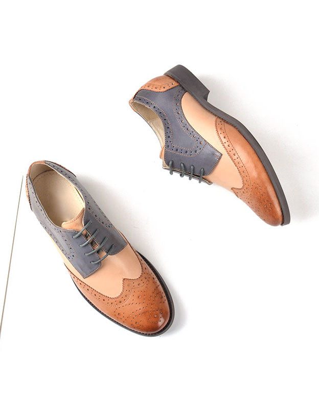 Vintage Brock Britse Oxford-schoenen Voor Dames