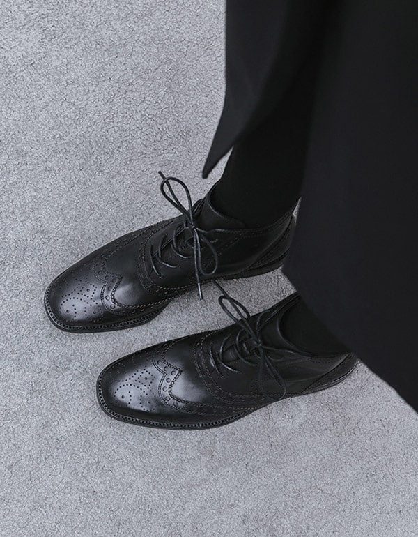 Vintage Brock Oxford-laarzen Met Veters In Britse Stijl