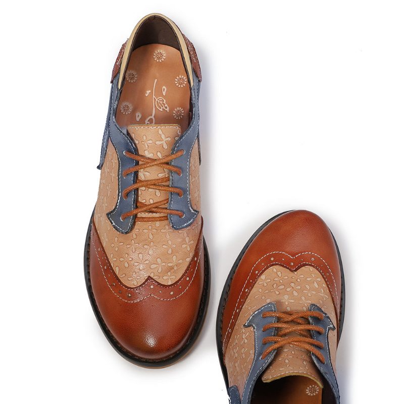 Vintage Handgemaakte Lederen Oxford Schoenen