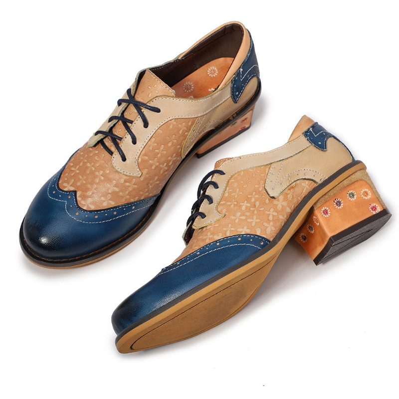 Vintage Handgemaakte Lederen Oxford Schoenen