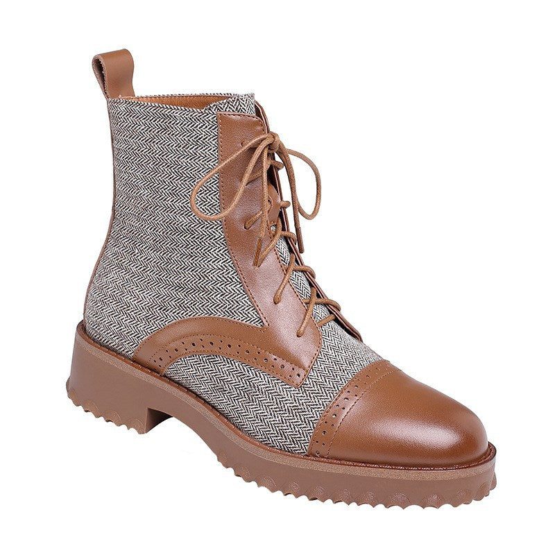 Gift Schoenen Herfst Winter Dikke Mode Vrouwen Martin Laarzen 35-42