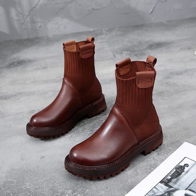 Retro Casual Lederen Handgemaakte Martin Boots | Cadeau Schoenen