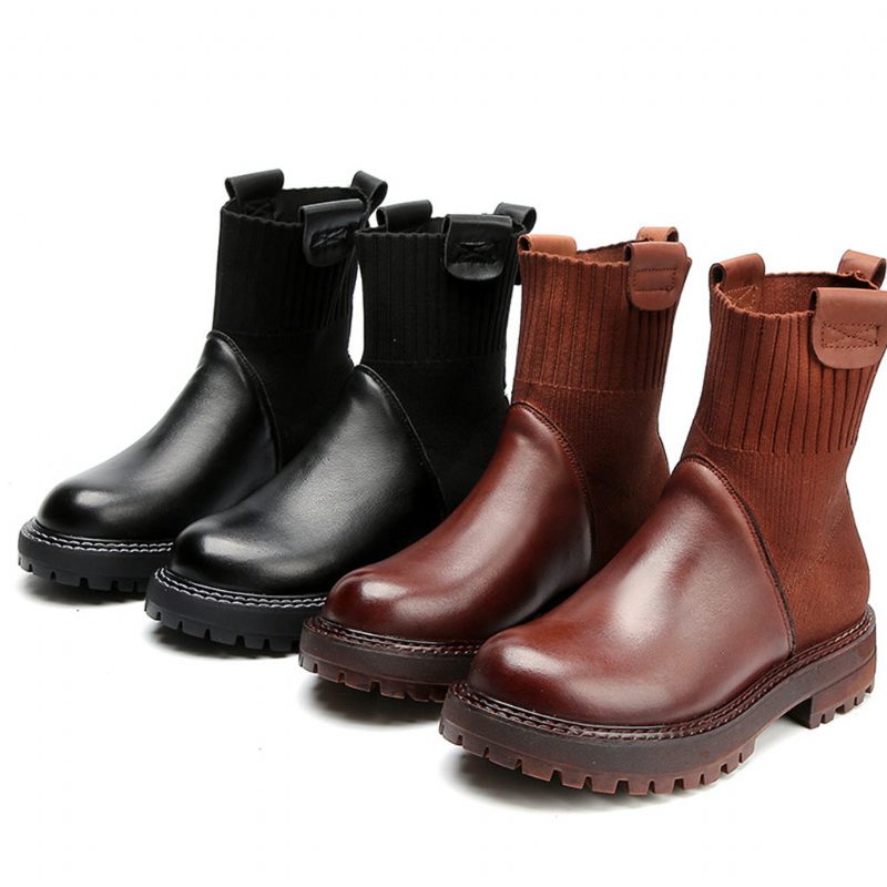 Retro Casual Lederen Handgemaakte Martin Boots | Cadeau Schoenen