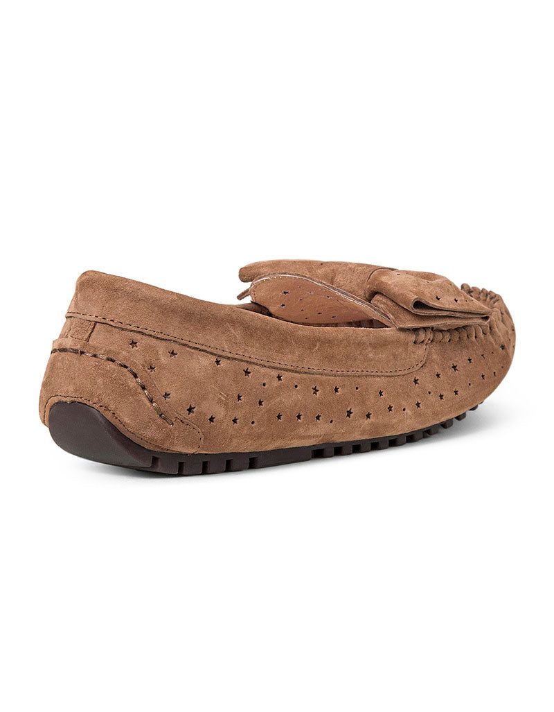 Handgemaakte Retro Suède Holle Loafers Voor Dames