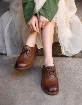 Handgemaakte Vintage Comfortabele Veterschoenen