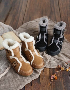 Suede Fluffy Winter Snowboots Voor Dames