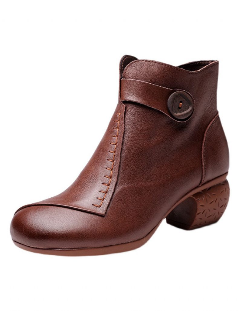 Zijgesp Retro Chunky Heel Boots